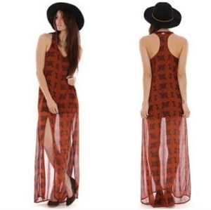 10.23 RVCA pumpkin color double slit dress
